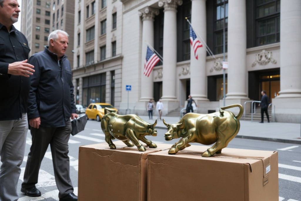 NEW YORK, NEW YORK – SEPTEMBER 16: A vendor sells replicas of the Wall Street Bull outside of the New York Stock Exchange (NYSE) on September 16, 2021 in New York City. Despite a rise in retail sales, the Dow slipped lower on Thursday as investors continue to have concerns from the Delta variant and news of a light rise in jobless claims.   Spencer Platt/Getty Images/ (Photo by SPENCER PLATT / GETTY IMAGES NORTH AMERICA / Getty Images via )