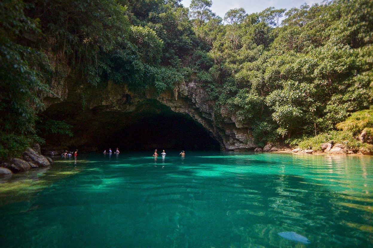 Aktun Chen is a scenic rainforest park with an underground cave where tourists can swim and explore. Source: