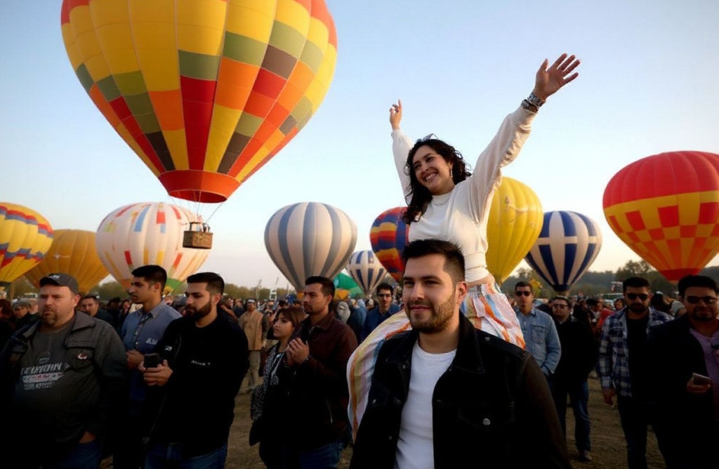 A group of people watch the lifting of hot air balloons during the third day of the 21st International Hot Air Balloon Festival in Leon, Guanajuato state, Mexico, on November 19, 2023. (Photo by ULISES RUIZ / )