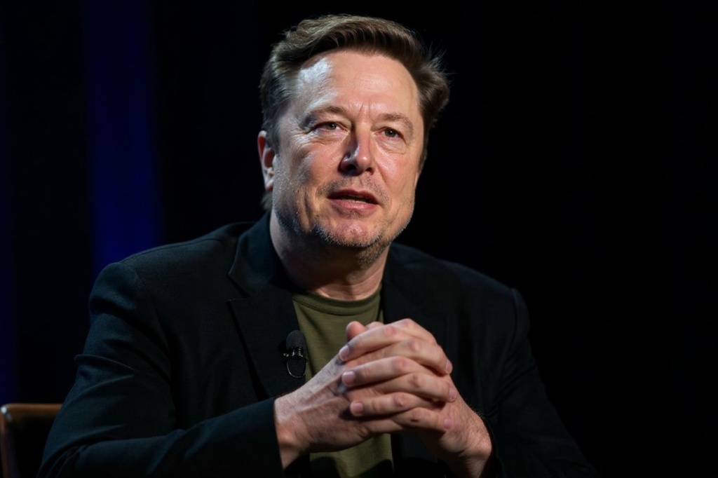 BEVERLY HILLS, CALIFORNIA – MAY 6: Elon Musk, co-founder of Tesla and SpaceX and owner of X Holdings Corp., speaks at the Milken Institute’s Global Conference at the Beverly Hilton Hotel,on May 6, 2024 in Beverly Hills, California. The 27th annual global conference explores various topics, from the rise of generative AI to electric vehicle trends and features participants, soccer star David Beckham and actor Ashton Kutcher.   Apu Gomes/Getty Images/ (Photo by Apu Gomes / GETTY IMAGES NORTH AMERICA / Getty Images via )
