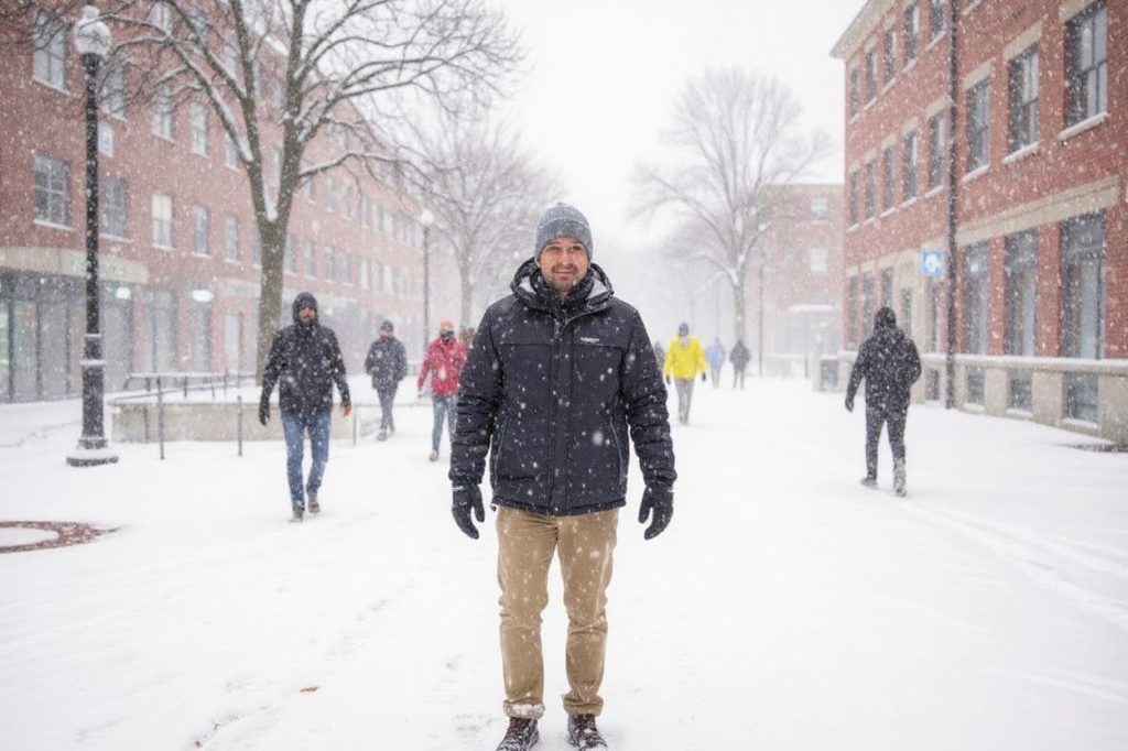 CAMBRIDGE, MA – JANUARY 29: People walk through the snow in Harvard Square during a snowstorm on January 29, 2022 in Cambridge, Massachusetts. A powerful noreaster brought blinding blizzard conditions with high winds causing widespread power outages to much of the Mid-Atlantic and New England coast. The storm is predicted to drop over 2 feet of snow in some areas.   Adam Glanzman/Getty Images/ (Photo by Adam Glanzman / GETTY IMAGES NORTH AMERICA / Getty Images via )