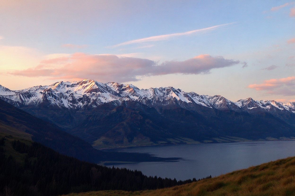 ChatGPT could tell you to visit the snow-capped mountains above Lake Hawea, New Zealand. Source:
