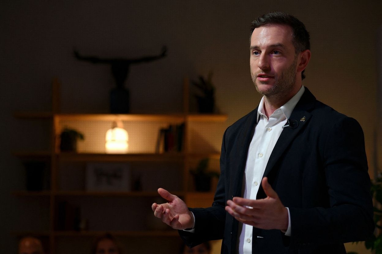 Airbnb co-founder Joe Gebbia credits his time at RISD as foundational to his career. Source: Daniel Leal /