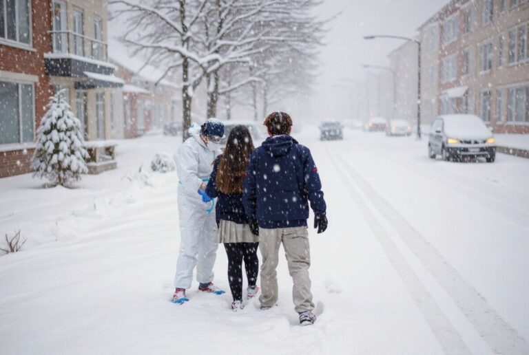 Massive snowstorm keeps schools closed in icy central Spain