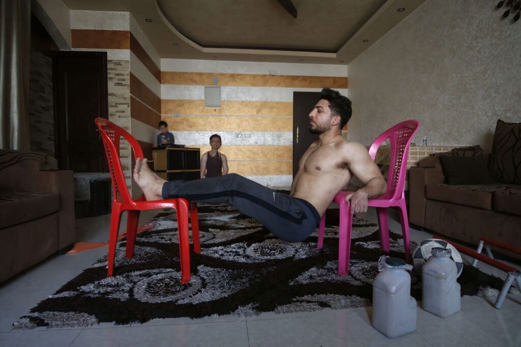 No matter where you are, you can always adjust to get a good workout in, which is beneficial to both your body and mind. Source: Mohammed Abed/