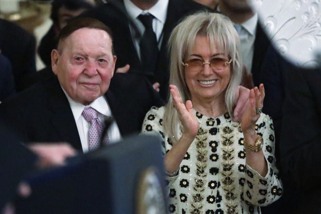 Miriam Adelson and her husband, Sheldon didn’t have an easy life growing up but they worked hard with the opportunities given to them. Source: Alex Wong/Getty Images/