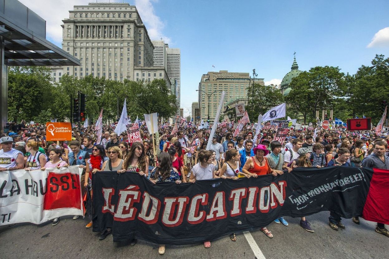 Quebec has been the site of student protest movements in the past.
