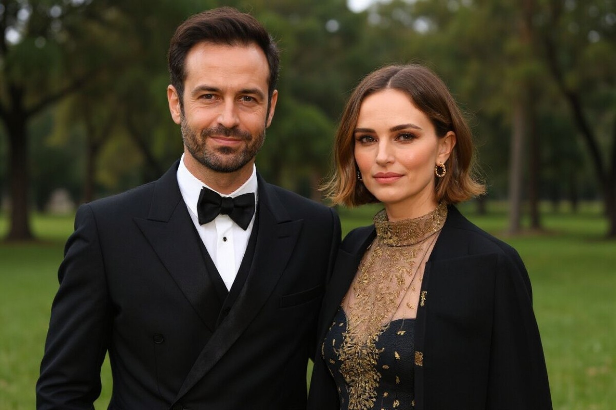 (R) Natalie Portman with husband Benjamin Millepied. Portman has been in Australia to film a movie. SourceL Robyn Beck/