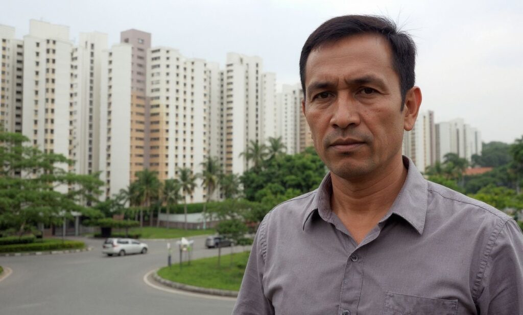 A view of Singapore’s residential estate on April 14, 2008,  built by the Housing Development Board (HDB) where 84-percents out of 4.6-million Singaporeans live-in.  Rising food prices are driving more people in Singapore, the wealthiest economy in Southeast Asia, to join the queue for free meals, charities said.       PHOTO/ROSLAN RAHMAN (Photo by ROSLAN RAHMAN / )