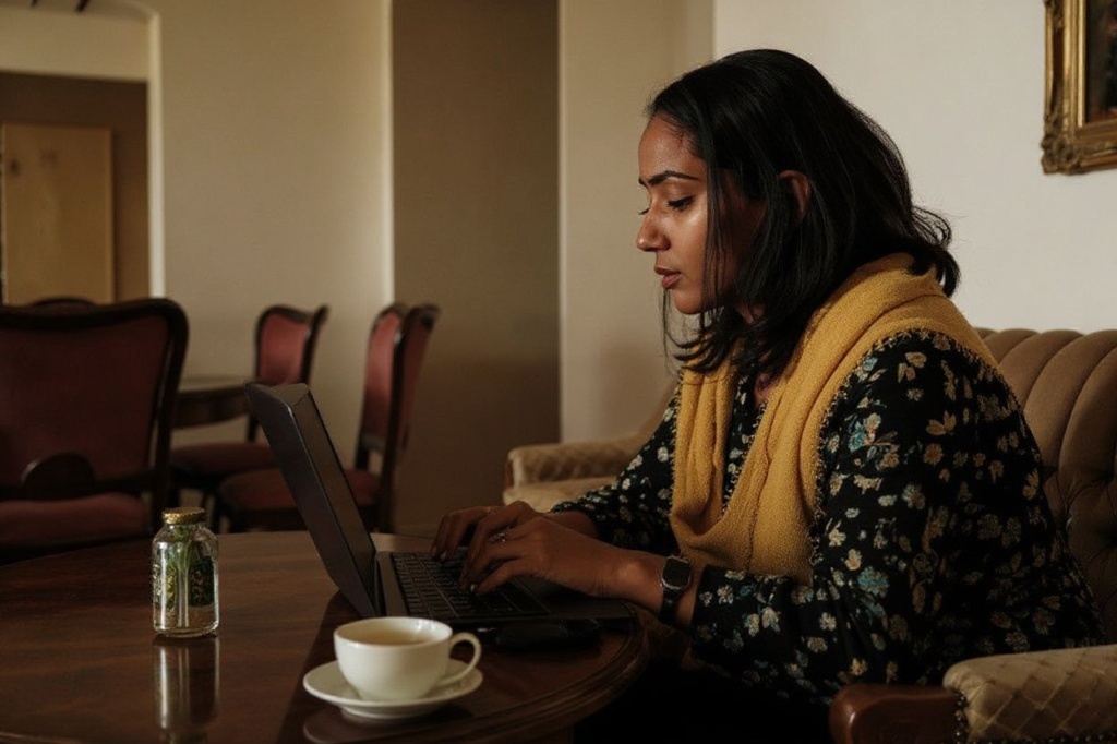 A Sudanese woman works on her laptop at a cafe in the capital Khartoum, on December 14, 2020. The United States removed Sudan from its state sponsors of terrorism blacklist and declared a “fundamental change” in relations, less than two months after the Arab nation pledged to normalise ties with Israel. (Photo by Yasuyoshi CHIBA / )