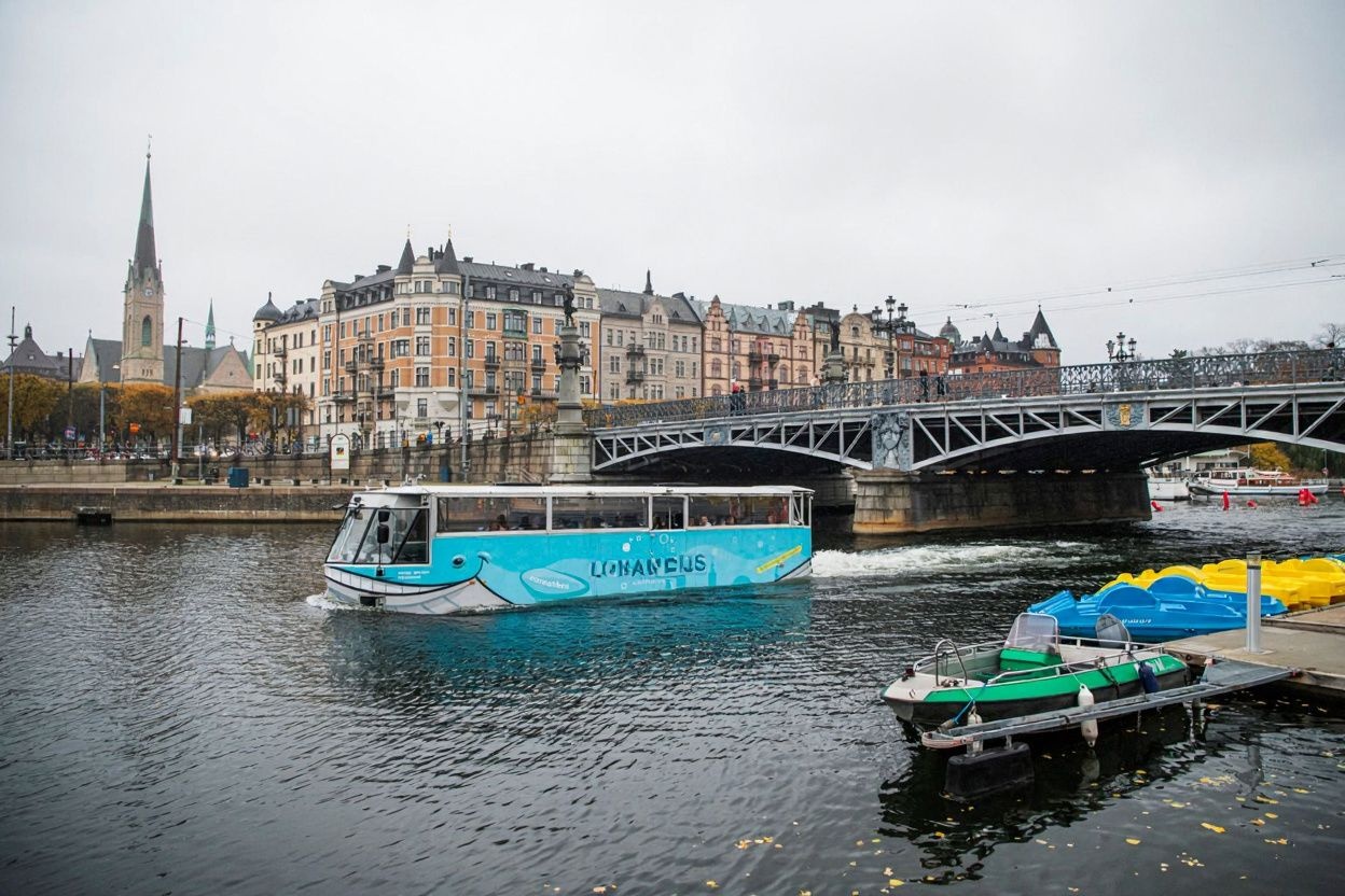 While Swedish is the official language, over 90% of locals speak in English, making it a great place for international students., shot on Nikon D850, 35mm f/1.8 lens, RAW photograph, unedited, candid moment, natural lighting, photojournalistic style | NEGATIVE: AI generated, artificial, computer generated, digital art, 3d render