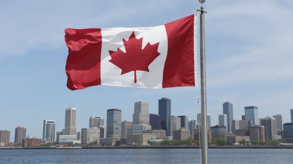 SAINT JOHNS, CANADA – MAY 17: A view of the Canadian flag during day one of the Platinum Jubilee Royal Tour of Canada on May 17, 2022 in Saint John’s, Canada. The Prince of Wales and Duchess of Cornwall are visiting for three days from 17th to 19th May 2022. The tour forms part of Queen Elizabeth II’s Platinum Jubilee celebrations. (Photo by Chris Jackson/Getty Images) (Photo by Chris Jackson / Chris Jackson Collection / Getty Images via )