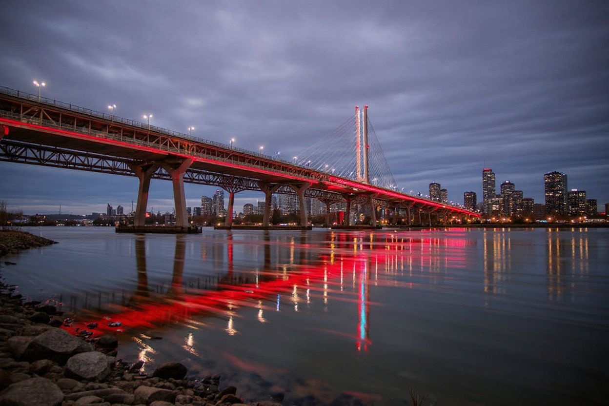The Samuel De Champlain Bridge in Montreal, Quebec, is one of the many landmarks in Canada. Source: Sebastien St-Jean/