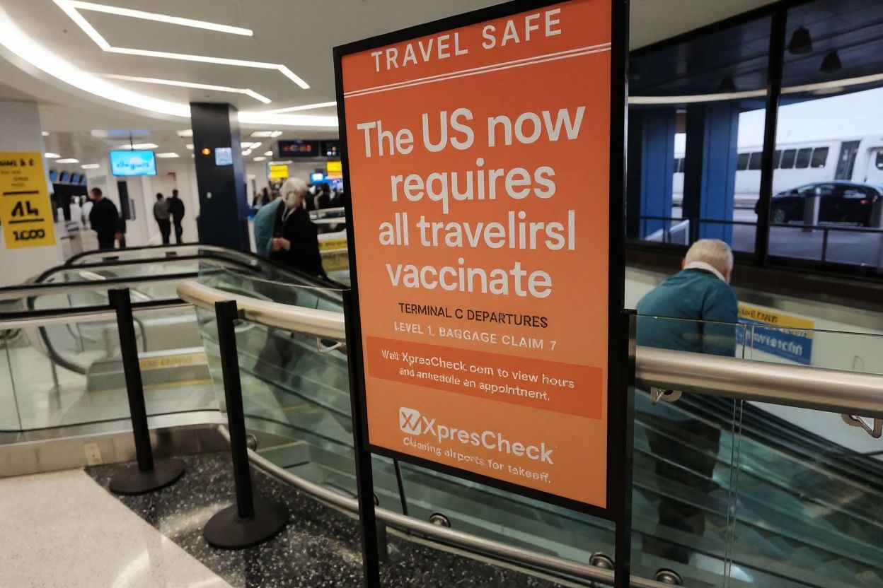 The US now requires all travellers to be fully vaccinated / Source: SPENCER PLATT /