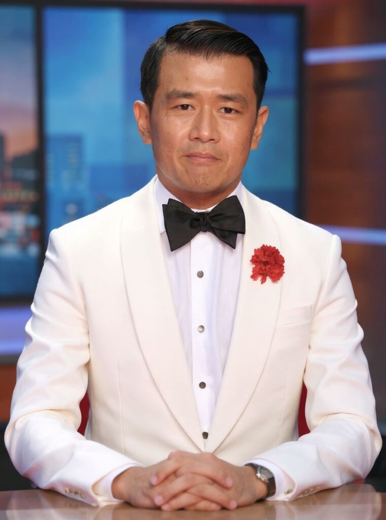 In real life, this Malaysian comedian is known for his jokes as a senior correspondent on The Daily Show on Comedy Central. Source: Valerie Macon/