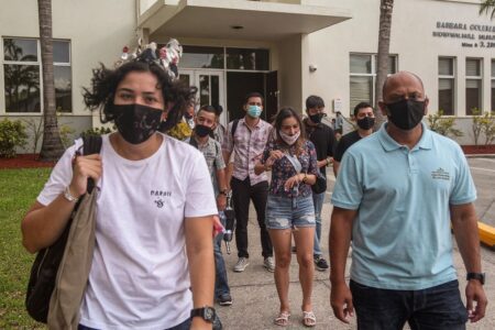 Nervous but happy, Miami students back at school amid COVID-19 surge