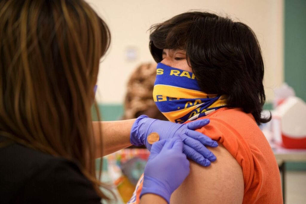 International students are advised to receive a COVID-19 vaccine before returning to UC campuses this fall. Source: Patrik T.Fallon/