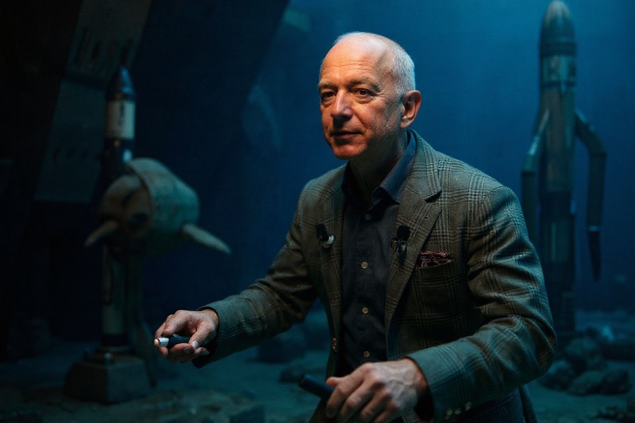 In his spare time, Jeff Bezos enjoys gliding about in a submarine looking for old NASA rockets. Source: