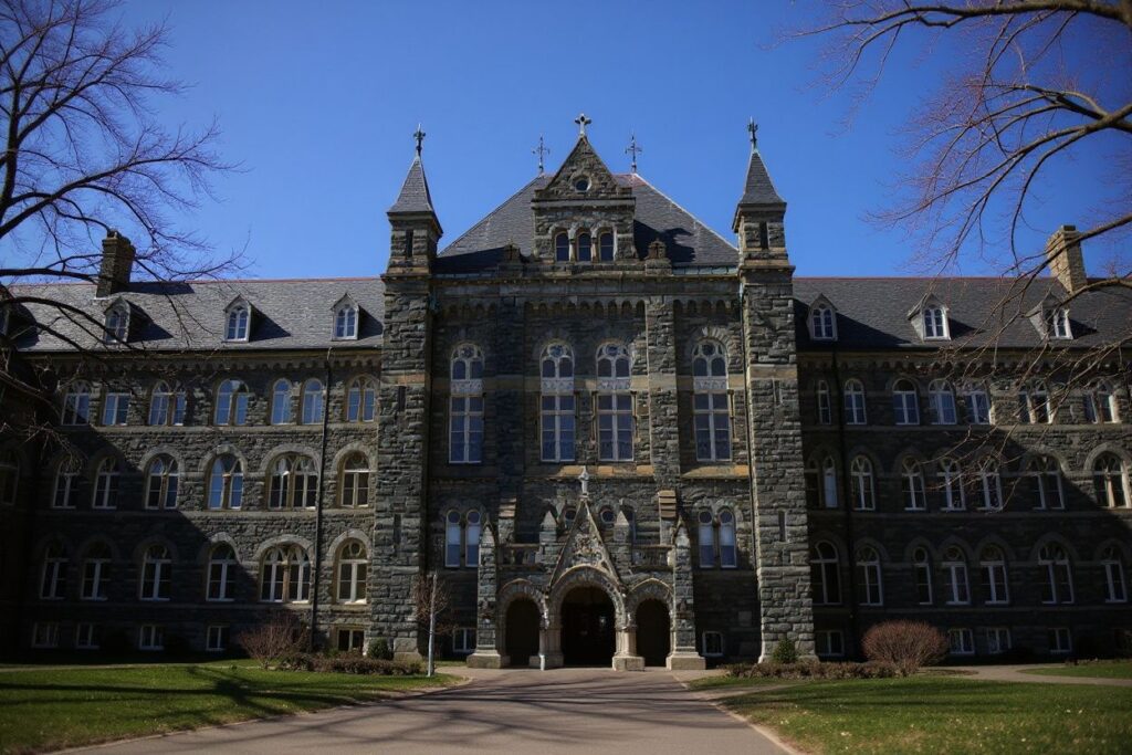 The campus of Georgetown University is shown March 12, 2019 in Washington, DC. Source: Win McNamee/Getty Images North America/Getty Images via