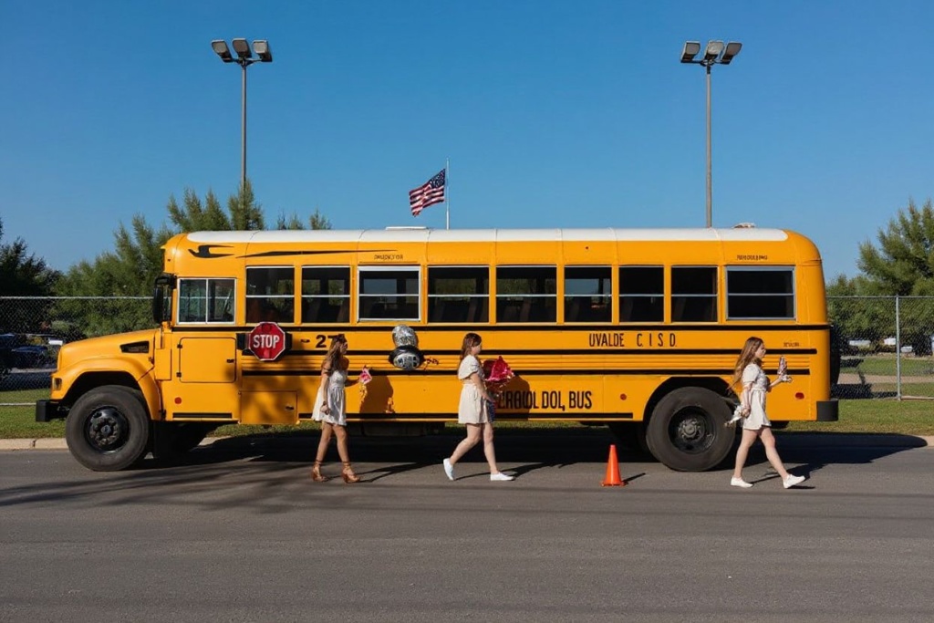 UVALDE, TX – JUNE 24: Attendees walk towards the football stadium for the graduation ceremony at Uvalde High School on June 24, 2022 in Uvalde, Texas. Nearly 300 Uvalde High School seniors received their diplomas one month to the day after nineteen children and two adults were killed at Robb Elementary School after a former student entered the school and barricaded himself in a classroom.   Jordan Vonderhaar/Getty Images/ (Photo by Jordan Vonderhaar / GETTY IMAGES NORTH AMERICA / Getty Images via )