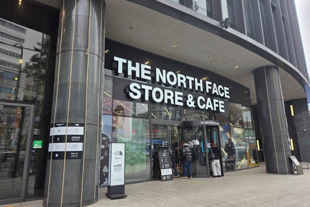 North face cold winter clothes shopping