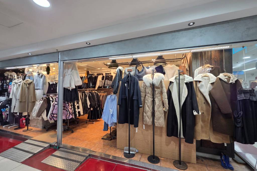 south korea underground station winter shopping